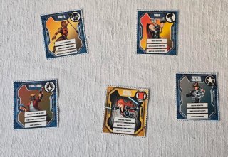 Carte Marvel Avengers (Okoye, Thor, Star-Lord, Bla
