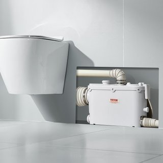 Bomba Maceradora, 500W, flusso 6600 L/h, altezza 8 m, pompa per acque reflue con 3 ingressi per WC, seminterrato, cucina, lavandino, doccia, scarico