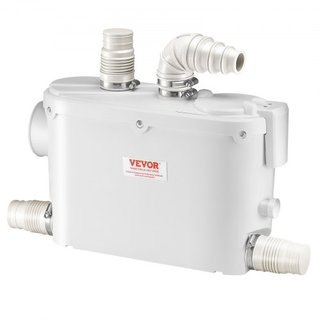 Bomba Maceradora, 500W, flusso 6600 L/h, altezza 8 m, pompa per acque reflue con 3 ingressi per WC, seminterrato, cucina, lavandino, doccia, scarico