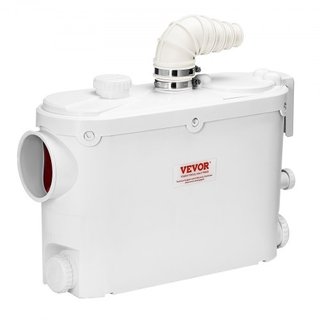 Bomba Maceradora, 500W, flusso 6600 L/h, altezza 8 m, pompa per acque reflue con 3 ingressi per WC, seminterrato, cucina, lavandino, doccia, scarico