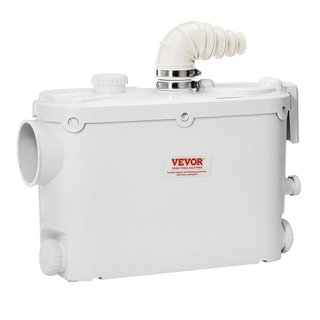 Bomba Maceradora, 500W, flusso 6600 L/h, altezza 8 m, pompa per acque reflue con 3 ingressi per WC, seminterrato, cucina, lavandino, doccia, scarico
