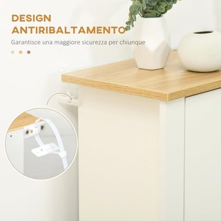 Zapatero Slim Ahorra Espacio Con 3 Puertas Abatibles, Zapatero de Entrada Con Estantes Regulables En 2 Niveles Y Base Elevada, Capacidad Para 18 Pares Con Manija Empotrada, 72X26X112 Cm, Blanco