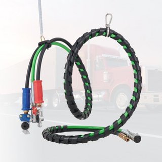 Kit de Líneas de Aire para Camiones Semi de 15 pies, Mangueras de Aire 3 en 1 y Línea de Poder ABS para Tráiler de Camiones Semi, Cable Eléctrico de Enchufe de 7 Vías y Kit de Ensamblaje de Mangue...