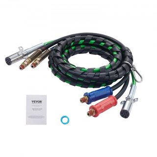 Kit de Líneas de Aire para Camiones Semi de 15 pies, Mangueras de Aire 3 en 1 y Línea de Poder ABS para Tráiler de Camiones Semi, Cable Eléctrico de Enchufe de 7 Vías y Kit de Ensamblaje de Mangue...