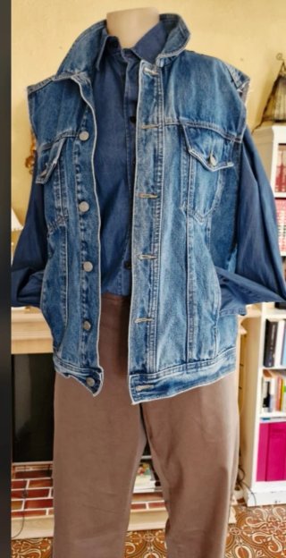 Chaleco Vaquero Hombre Talla S