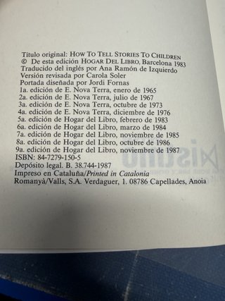 El arte de contar cuentos 9ºedicion - Libro