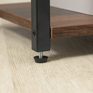 Scaffalatura Moderna Stile Industriale Con 4 Ripiani E 2 Armadi, Scaffalatura In Metallo E Legno Per Casa E Ufficio, 90X30X159.5Cm, Nero E Marrone