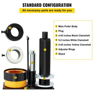 Extractor de Rodamientos de Portador y Piñón, Compatible con Dana 30,40,50,60,70, 80, Rodamientos Ford de 10.25", Herramienta Extractora de Piñón con 3 Clamshells, Extractor de Rodamientos de Acer...