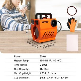 Pressa termica per tazze, mini pressa per tazze, sublimazione fai-da-te 311,8 g-425,2 g per tazze da caffè e bicchieri, pressa manuale leggera come regalo per le vacanze, pressa facile da usare