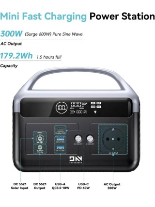 Estación Energía 300W 179Wh LiFePO4 NUEVA