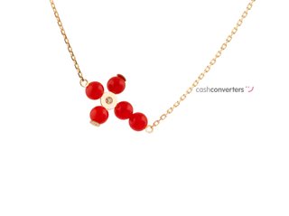 collar oro 18k con piedra 22cm