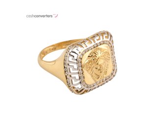 anillo oro 18k con piedra con circonita