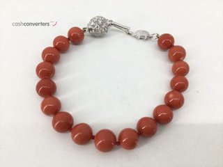 pulsera oro 18k con diamante,coral