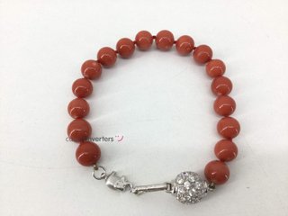 pulsera oro 18k con diamante,coral