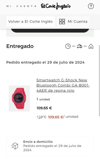 Reloj Casio G-Shock Rojo