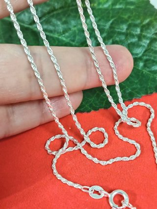 Genuina Cadena Cordón en Plata de Ley 60cm