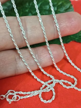 Genuina Cadena Cordón en Plata de Ley 60cm