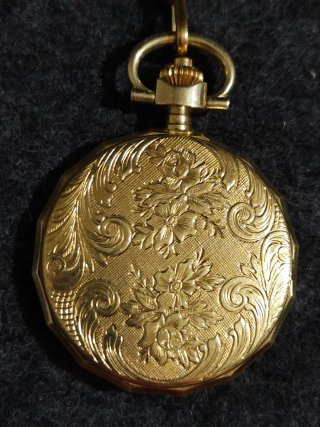 Reloj de bolsillo POTENS Quartz chapado en oro