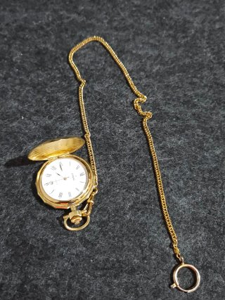 Reloj de bolsillo POTENS Quartz chapado en oro