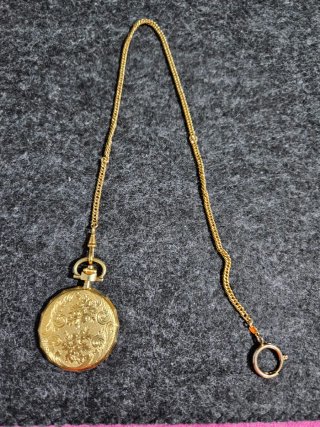 Reloj de bolsillo POTENS Quartz chapado en oro