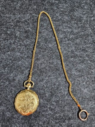 Reloj de bolsillo POTENS Quartz chapado en oro