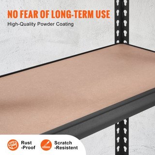Unità di Stoccaggio a Scaffale, Regolabile a 5 Livelli, Capacità 2000 lbs, Scaffali Garage ad Alta Resistenza, Organizer in Metallo, Rack Utilità, Nero, 35" L x 18" P x 71" A