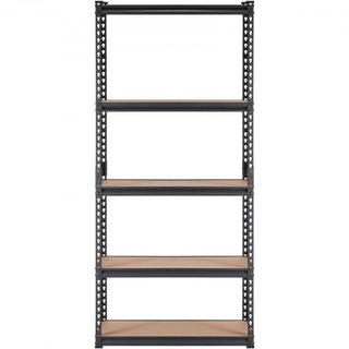 Unità di Stoccaggio a Scaffale, Regolabile a 5 Livelli, Capacità 2000 lbs, Scaffali Garage ad Alta Resistenza, Organizer in Metallo, Rack Utilità, Nero, 35" L x 18" P x 71" A