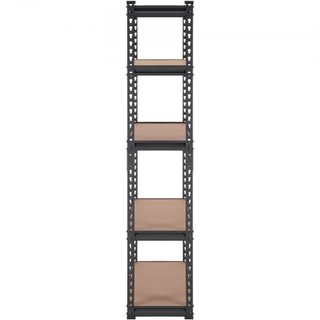 Unità di Stoccaggio su Scaffale, Regolabile a 5 Livelli, Capacità 2000 lbs, Scaffali Garage ad Alta Resistenza, Organizer in Metallo, Rack Utilità, Nero, 30" L x 12" P x 60" A