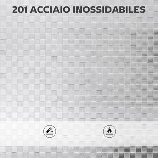 Carro de Cocina de 3 Niveles con Estante Central Ajustable y Bordes Elevados, Carro de Cocina Ahorra Espacio en Acero Inoxidable 201 con 4 Ruedas y 2 Frenos, 60X35X77 Cm, Plata
