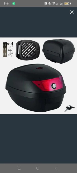Baúl de moto negro casi nuevo