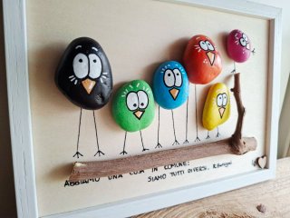 Quadro fatto a mano - pebble art