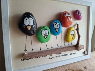 Quadro fatto a mano - pebble art