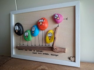 Quadro fatto a mano - pebble art