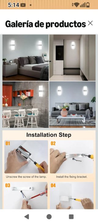 Lámpara de Pared LED Moderna