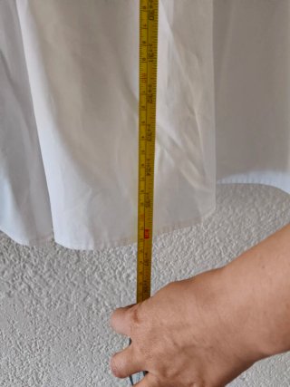 Falda Zara Blanca Larga Talla S nueva
