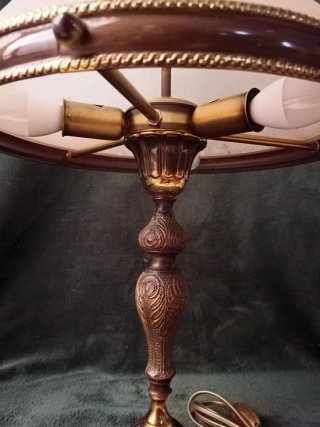 Lámpara de Sobremesa de Bronce "Art Nouveau"