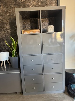 Muebles de salón/TV gris brillante