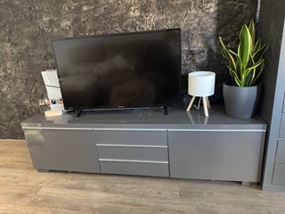 Muebles de salón/TV gris brillante