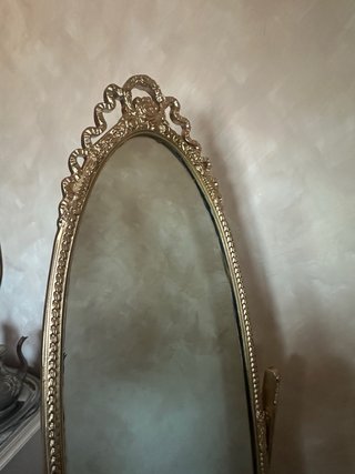 Specchio da terra vintage dorato