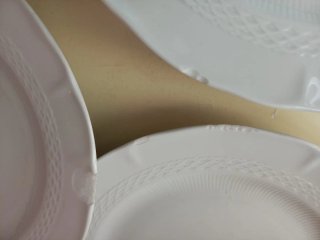 Set 6 Piatti in Ceramica Bianca