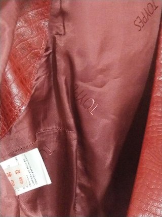 Chaleco Top Burdeos de piel de Toypes, Talla L