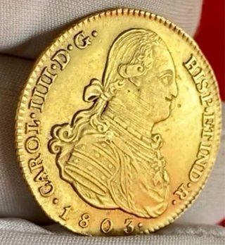 4 Escudos 1803 Carlos IV España Oro