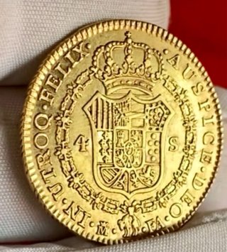 4 Escudos 1803 Carlos IV España Oro