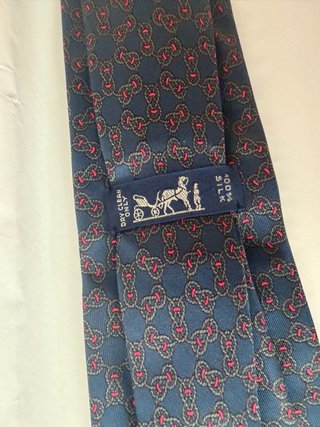 Corbata Hermes Azul Nueva Caja y demas Original