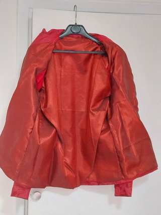 Chaqueta Piel y Brocado, Roja, De Sastrería, M