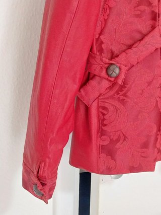 Chaqueta Piel y Brocado, Roja, De Sastrería, M