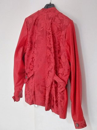 Chaqueta Piel y Brocado, Roja, De Sastrería, M