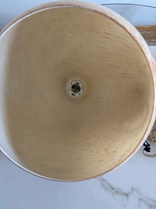 Coppia lampadari vetro beige/marrone