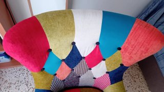 Butaca orejera patchwork