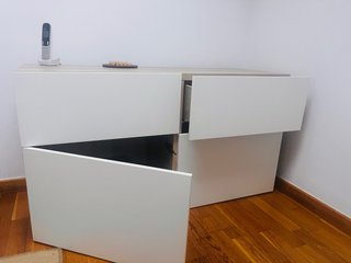 Mueble BESTÅ IKEA blanco con cajones